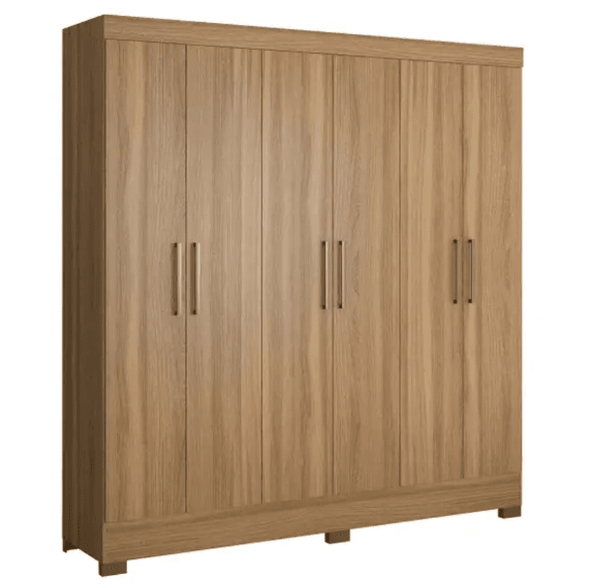 Guarda-roupa Casal 6 Portas 3 Gavetas - Demóbile Prático
