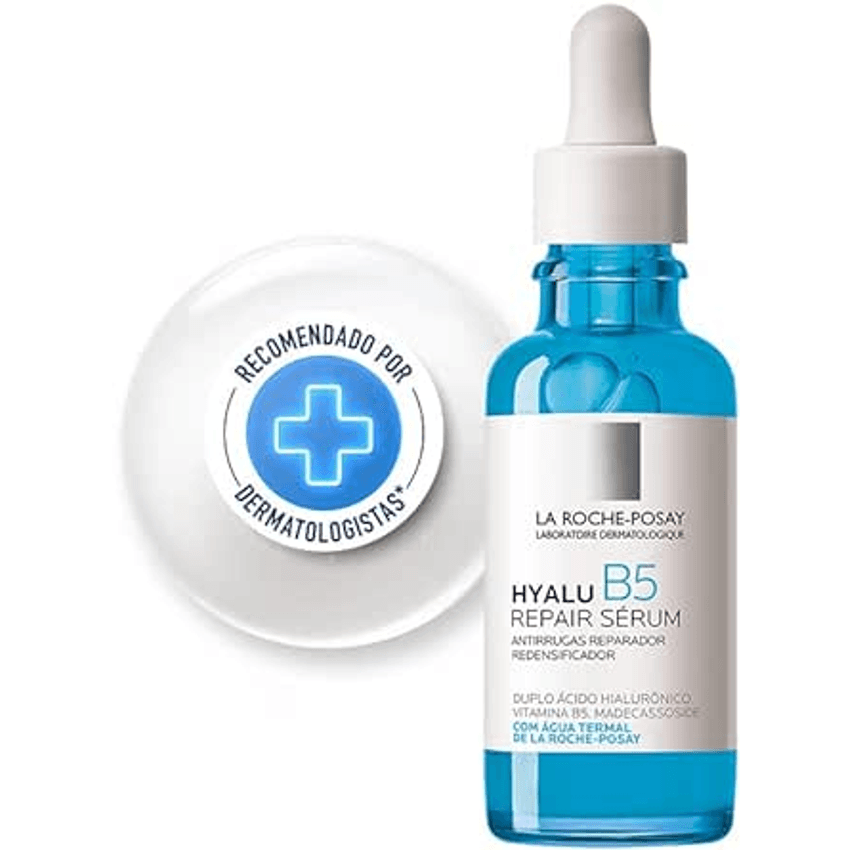 La Roche-Posay Hyalu B5 Sérum Antirrugas, Reparador Redensificador, Rugas e linhas finas, Ácido Hialurônico, Vitamina B5, Recupera elasticidade e volume