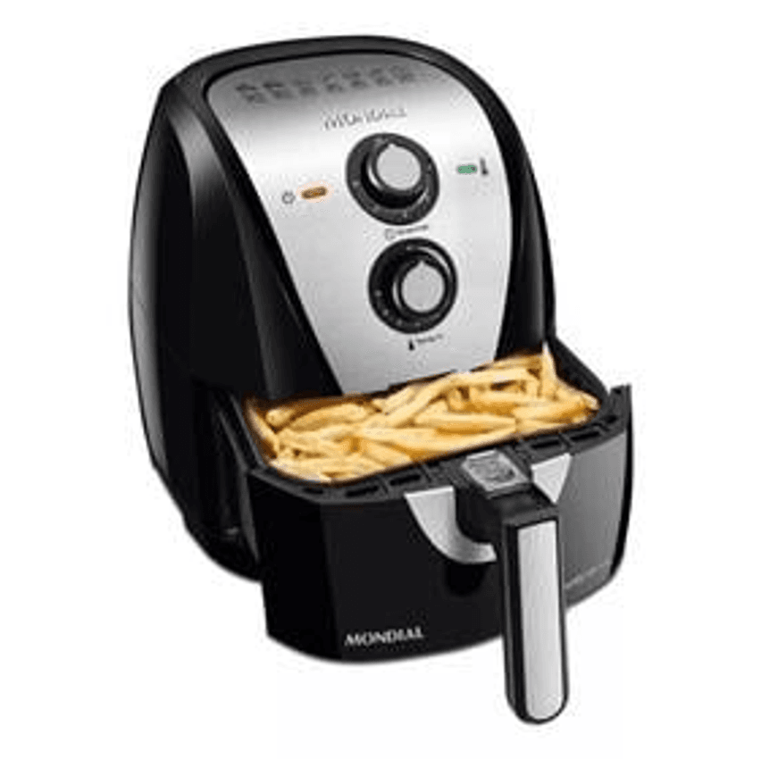 Fritadeira Mondial Sem Óleo Air Fryer Af-55i 5,5l Preto e Inox 127V