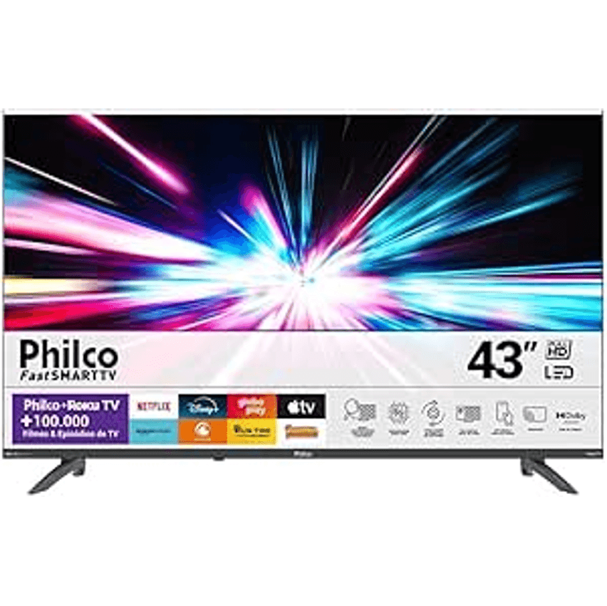 Smart TV Philco 43” Roku Led Dolby Áudio Space Gray PTV43VA4REGB – Bivolt
