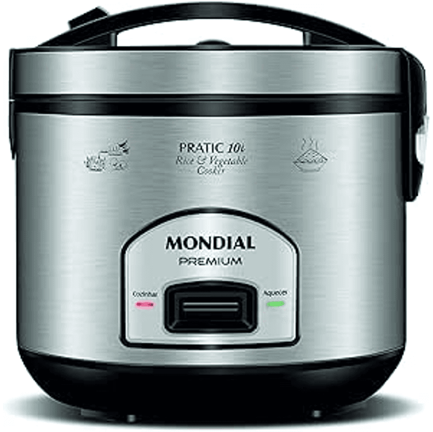 Panela Elétrica De Arroz, Mondial, Preto/inox, 700w, 220v - Pe-42-10x