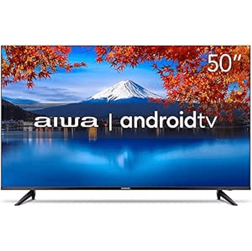 Smart TV Aiwa 50”, Android, 4K, Borda Ultrafina, HDR10, Dolby Áudio - AWS-TV-50-BL-02-A
