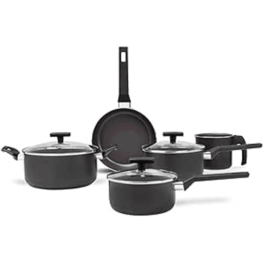 Brinox - Jogo de Panelas Antiaderente Ceramic Life 5 Peças Preserve - Cinza