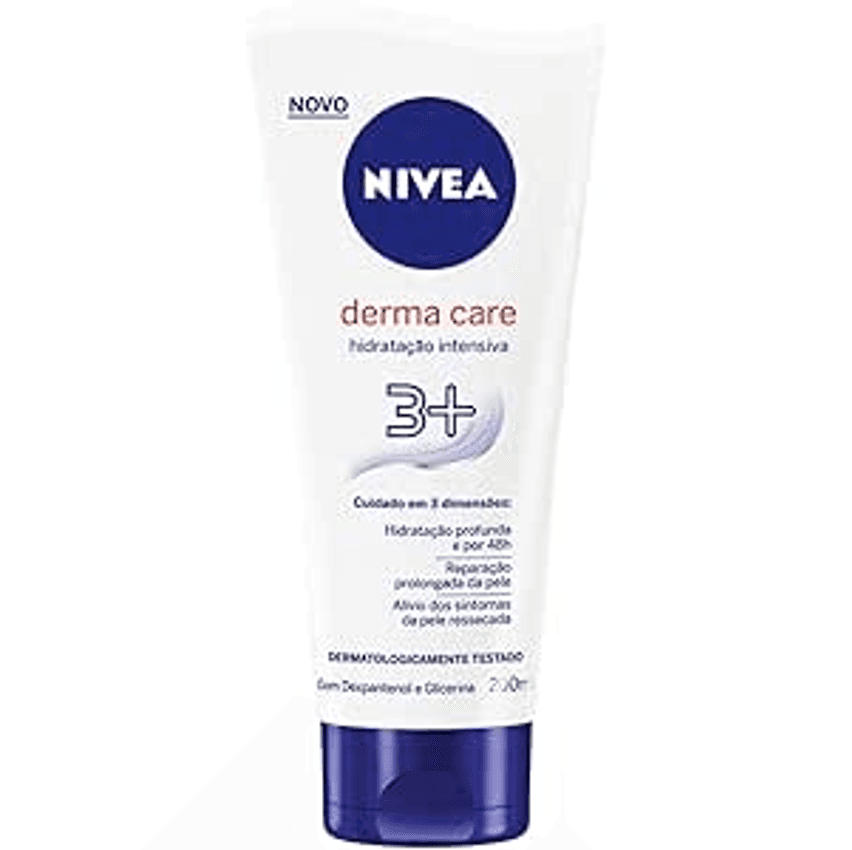 NIVEA Loção Hidratante Derma Care 200ml - Repara profundamente a pele ressecada, hidrata por 48h e protege dos sintomas da pele seca, fórmula de rápida absorção