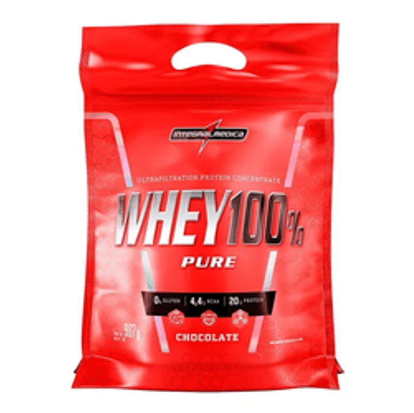 Whey 100% Pure Pouch 900g Chocolate Integralmédica