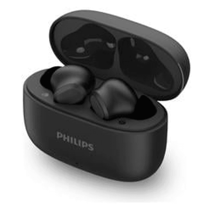 Fone De Ouvido Sem Fio Tws Philips Tat1109bk/00 Na Cor Preto, Com Bluetooth, Microfone, Tecnologia Ipx4