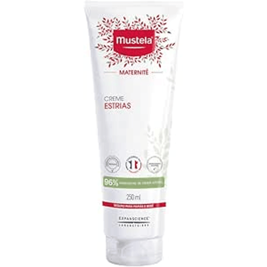 Mustela Maternité Creme Estrias 250Ml - Previne Estrias Com Ação 3 Em 1: Hidrata Reforça A Elasticidade E Acalma A Sensação De Coceira - Com 96% De Ingredientes De Origem Natural