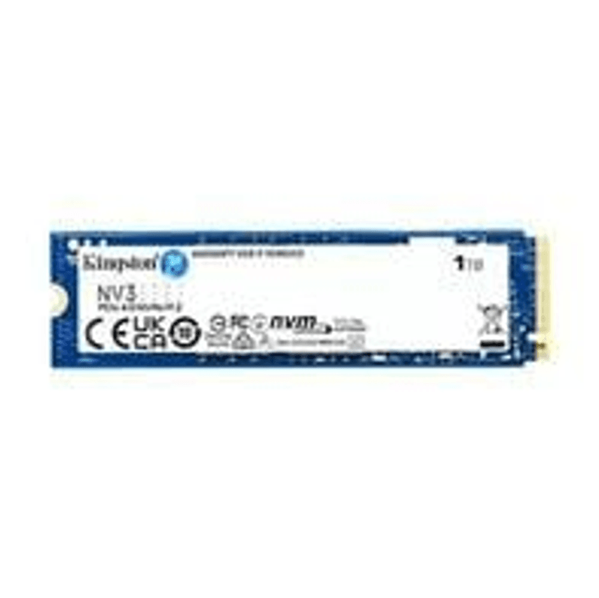 SSD Kingston NV3, 1 TB, M.2 2280, PCIe 4.0 x4, NVMe, Leitura: 6000 MB/s, Gravação: 4000 MB/s, Azul - SNV3S/1000G