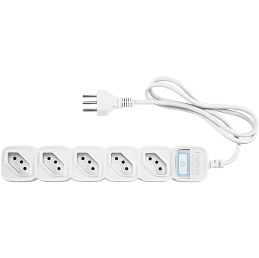 Filtro de Linha Inteligente com 5 tomadas Compatível com Alexa EWS 305 Branco Intelbras