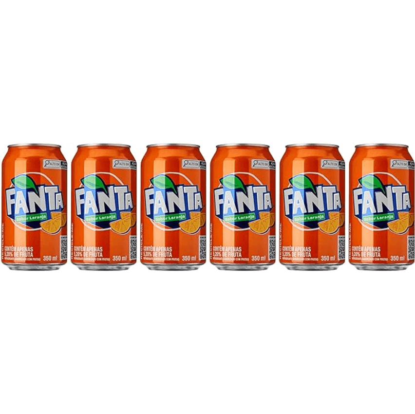 Pack De Fanta Laranja Lata 350ml 6 Unidades