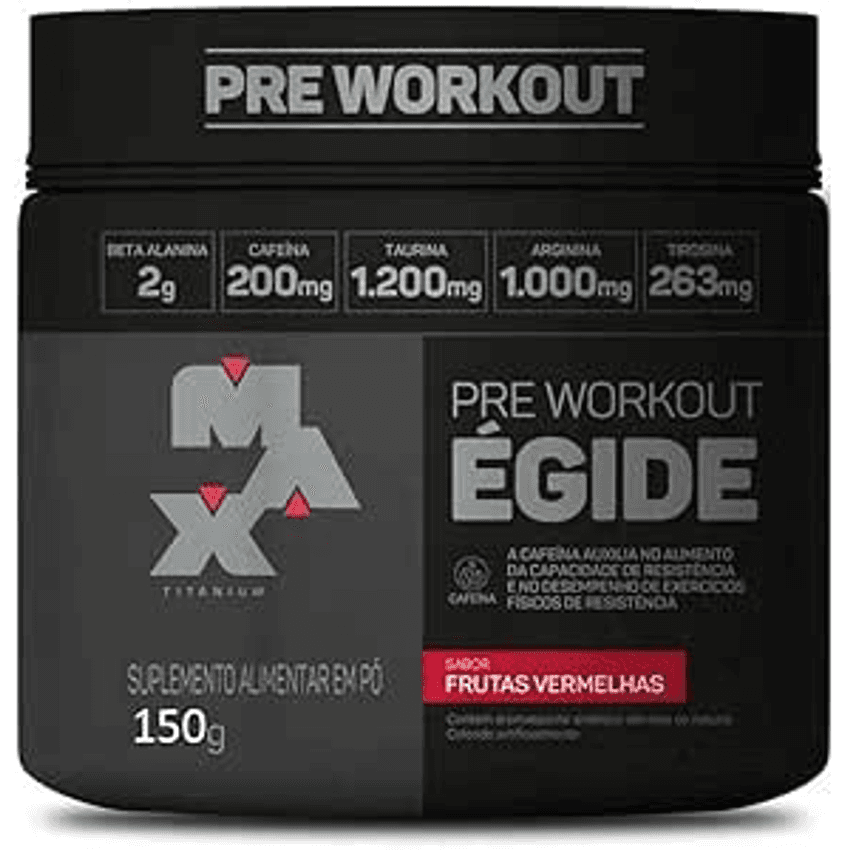 Max Titanium Égide Pre-Workout (150G) Frutas Vermelhas