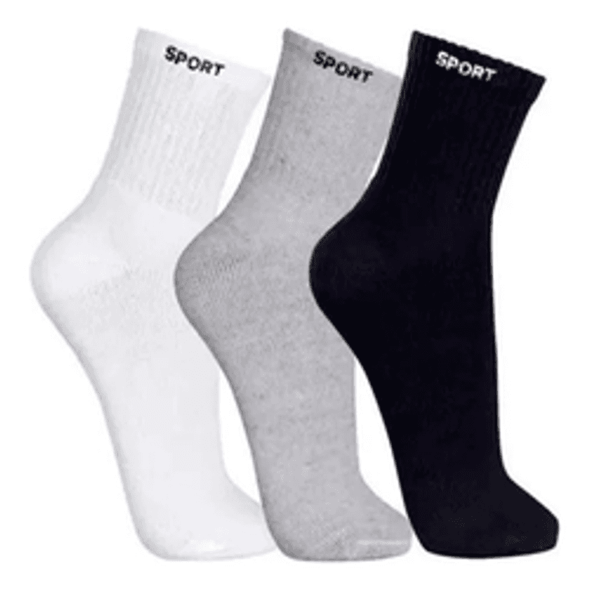 12 Pares Meias Masculina Cano Alto Grossa Algodão Oferta