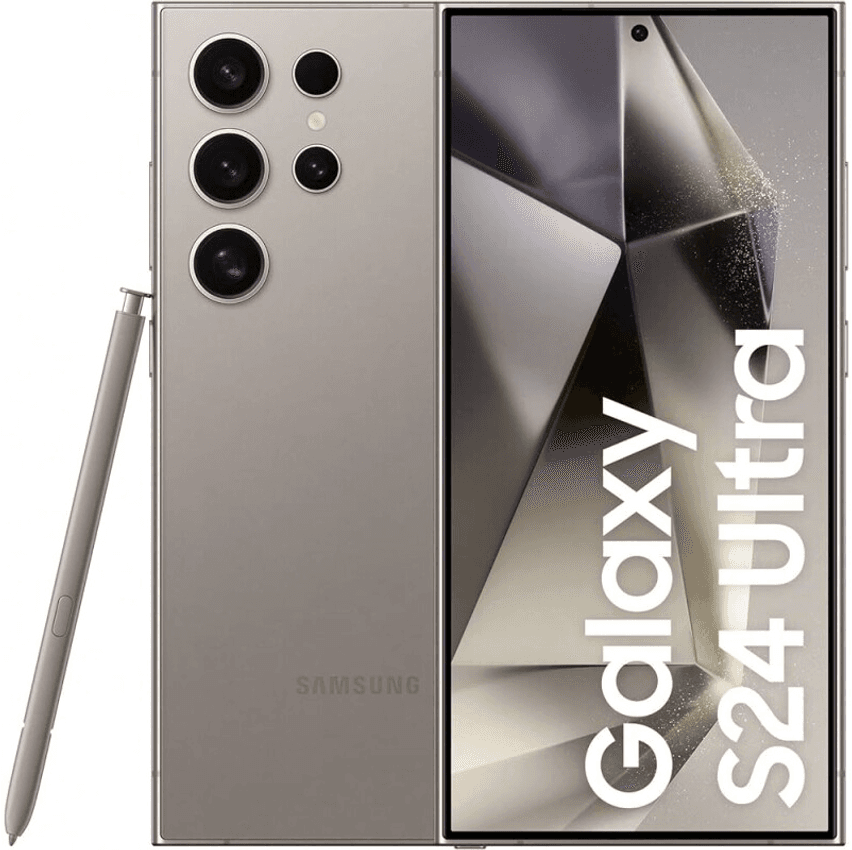 Smartphone Samsung Galaxy S24 Ultra Galaxy AI Selfie de 12MP Tela de 6.8" 1-120Hz 256GB 12GB RAM - Titânio Cinza