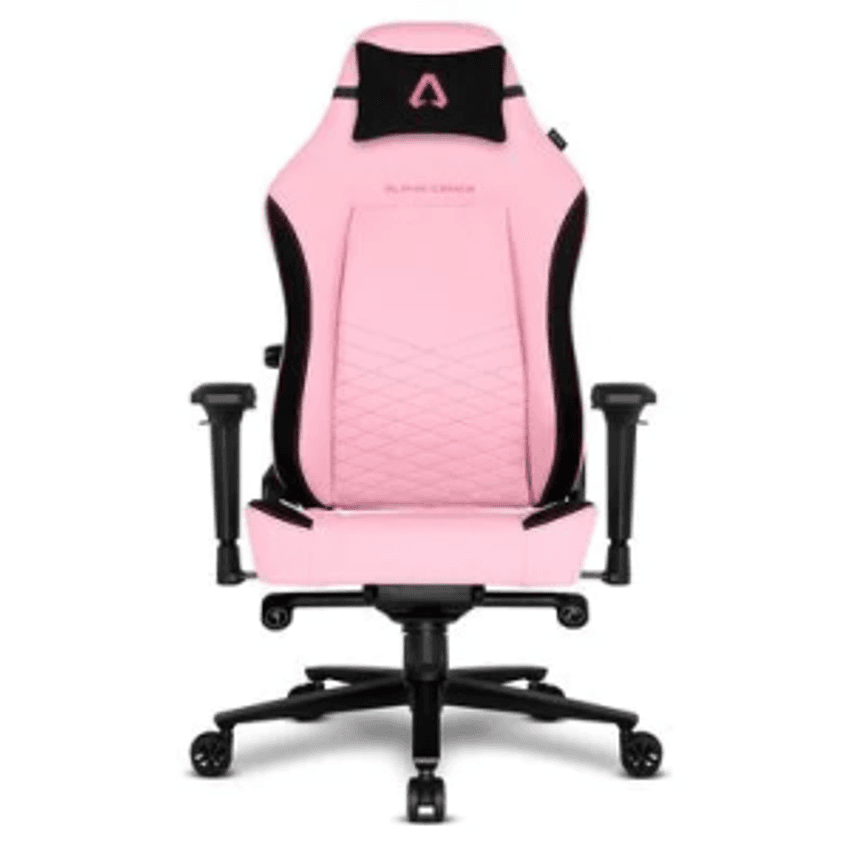 Cadeira Gamer Alpha Gamer Alegra Fabric Até 150 kg Apoio de Braço 4D Mecanismo Frog Apoio Lombar Ajustável Rosa - AGALEGRA-F-PK