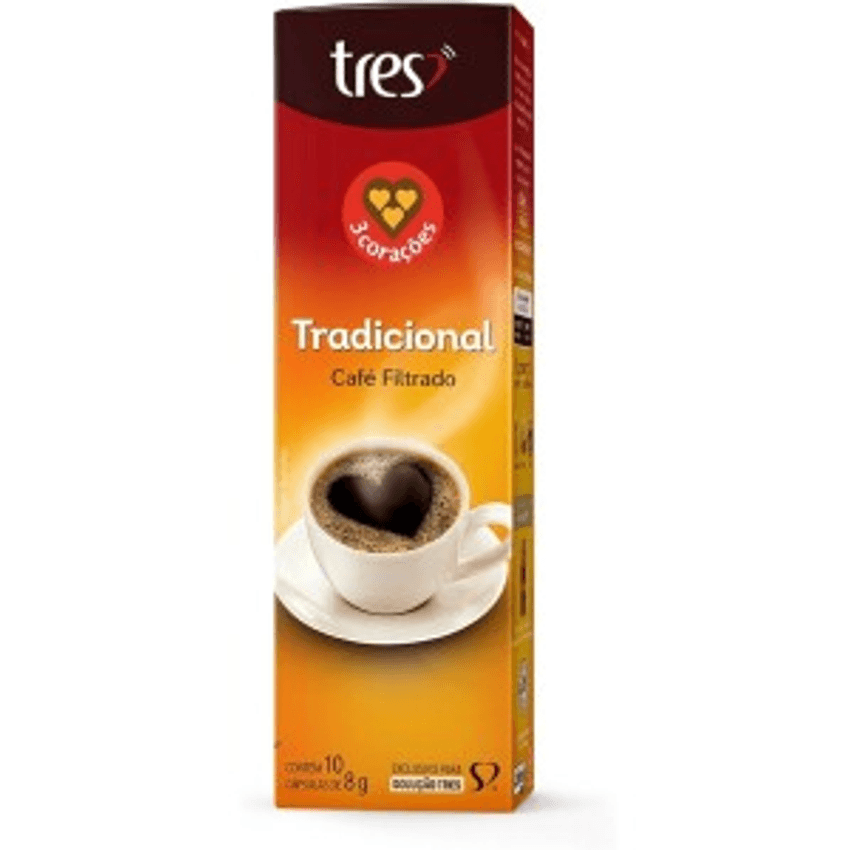 3 Corações Cápsula Café Filtrado TRES - 10 unidades