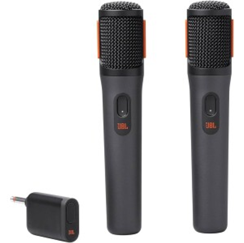 JBL Par de Microfone Sem Fio JBL PartyBox Wireless Mic - Preto