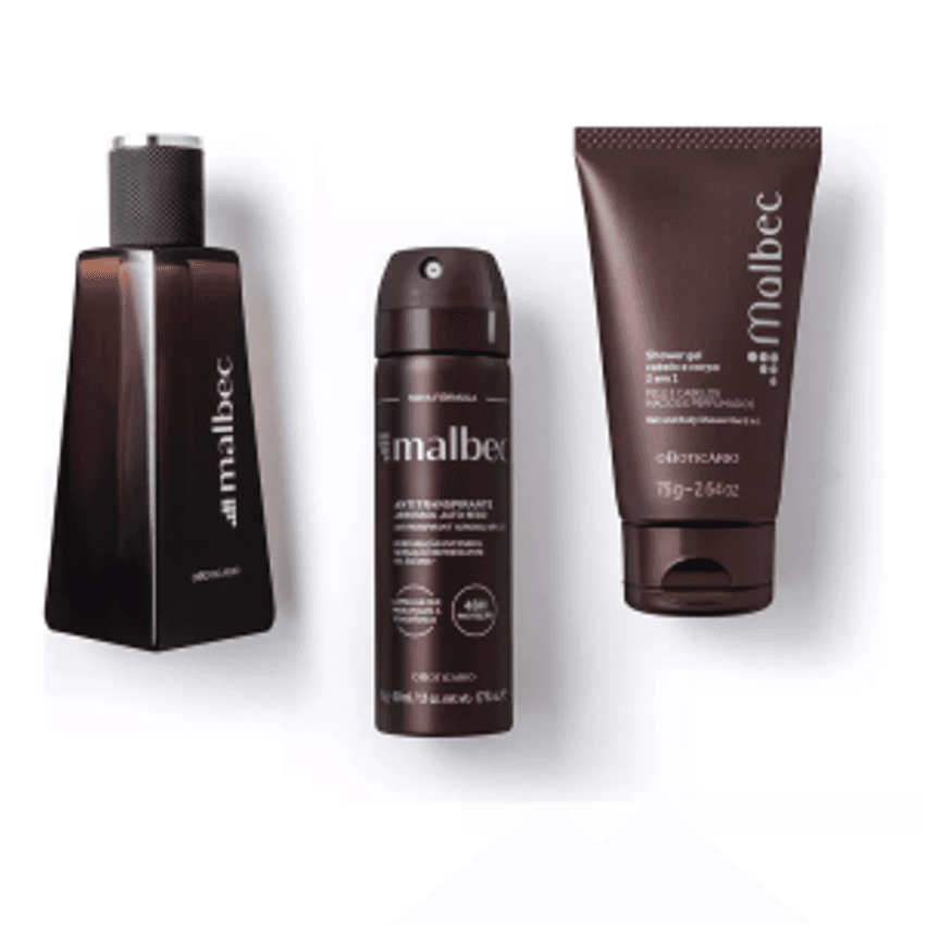 Presente Malbec Masculino O Boticário 3 Itens 50 mL