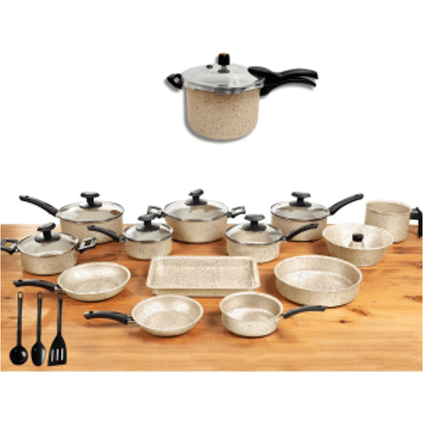 Conjunto Panelas 17 Pc Antiaderente Panela Pressão 4,5l