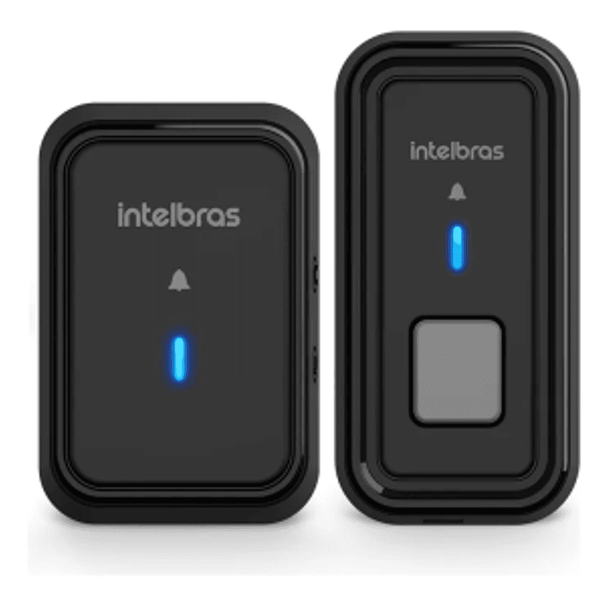 Campainha Sem Fio Com Bateria Cib 101 Preta Intelbras
