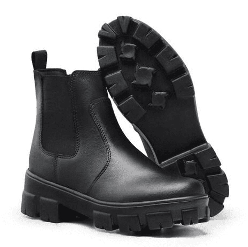 Bota Coturno Feminina Tratorada Tendência Blogueira Inverno Chasea