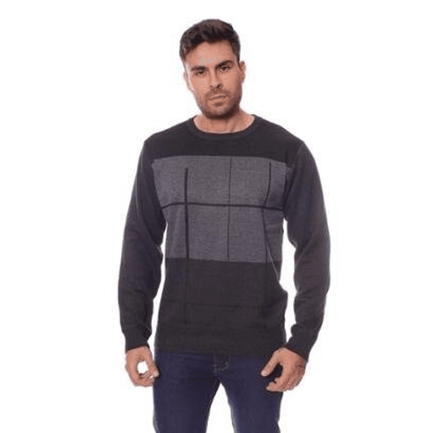 Suéter Masculino Tricot Listrado Crocker