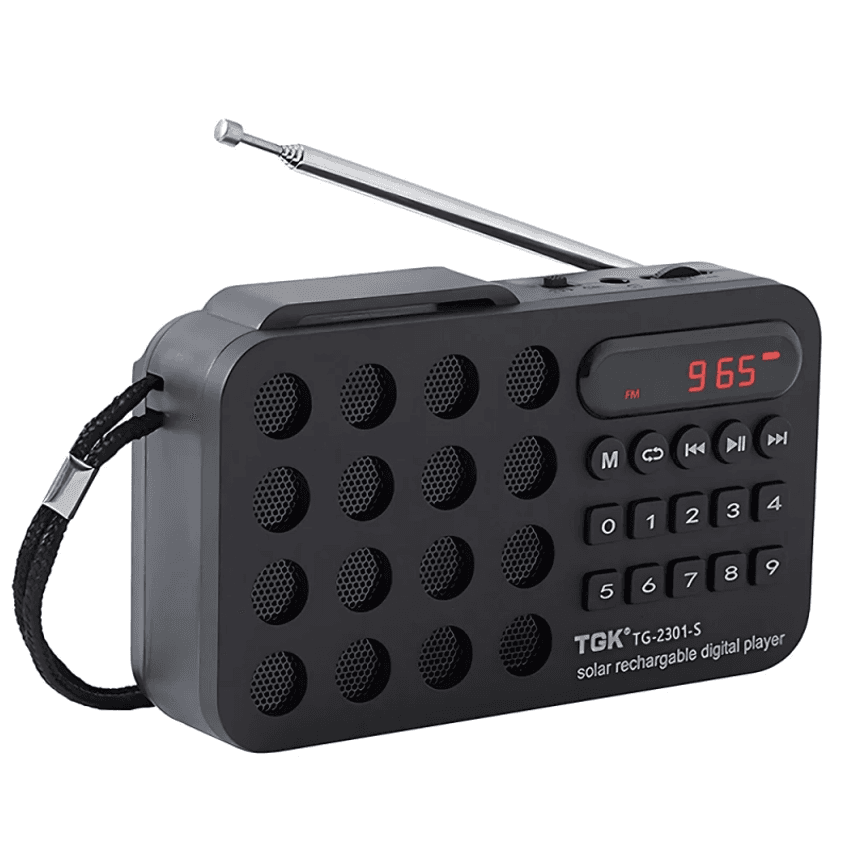 Rádio fm portátil recarregável mini solar bluetooth sem fio alto-falante suport
