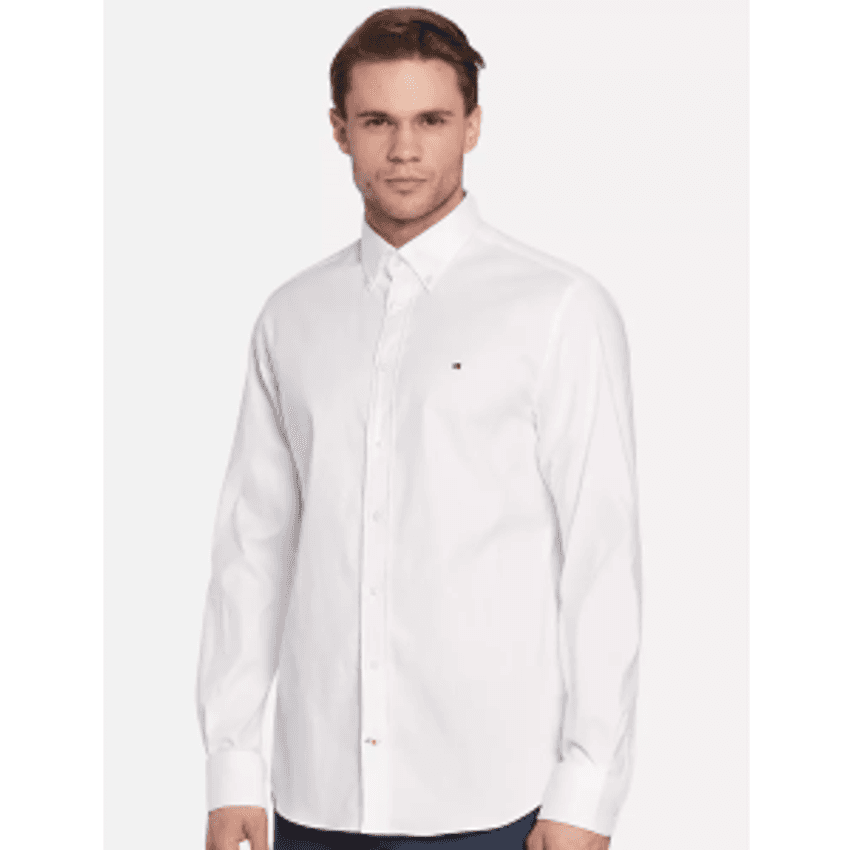 Camisa Tommy Hilfiger Regular Core Oxford Masculina Branca