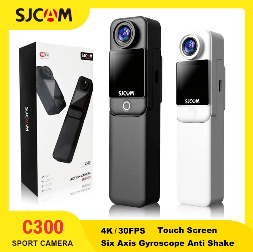 Câmera de ação de bolso 4K FHD SJCAM C300 com bateria de longa duração Vídeo