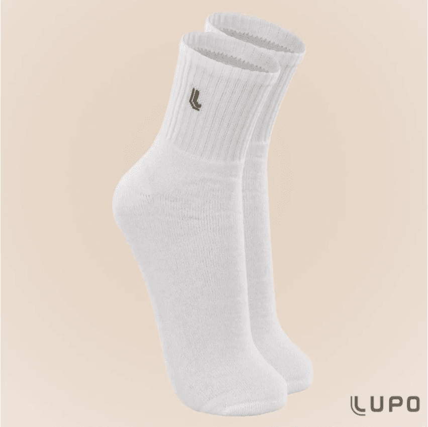 Kit 10 Pares Meia Lupo Original Masculina Cano Médio Algodão