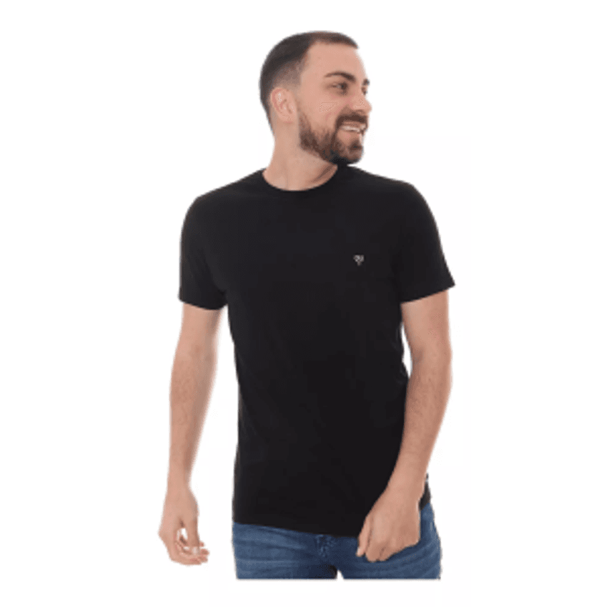 Camiseta Calvin Klein Jeans Masculina Light Omega Logo Preta