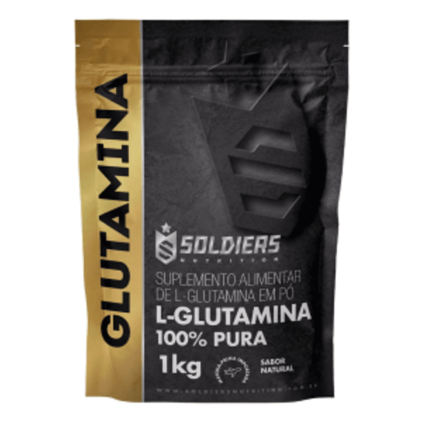 L-Glutamina 1kg 100% Pura Soldiers Nutrition Sachê Sem sabor