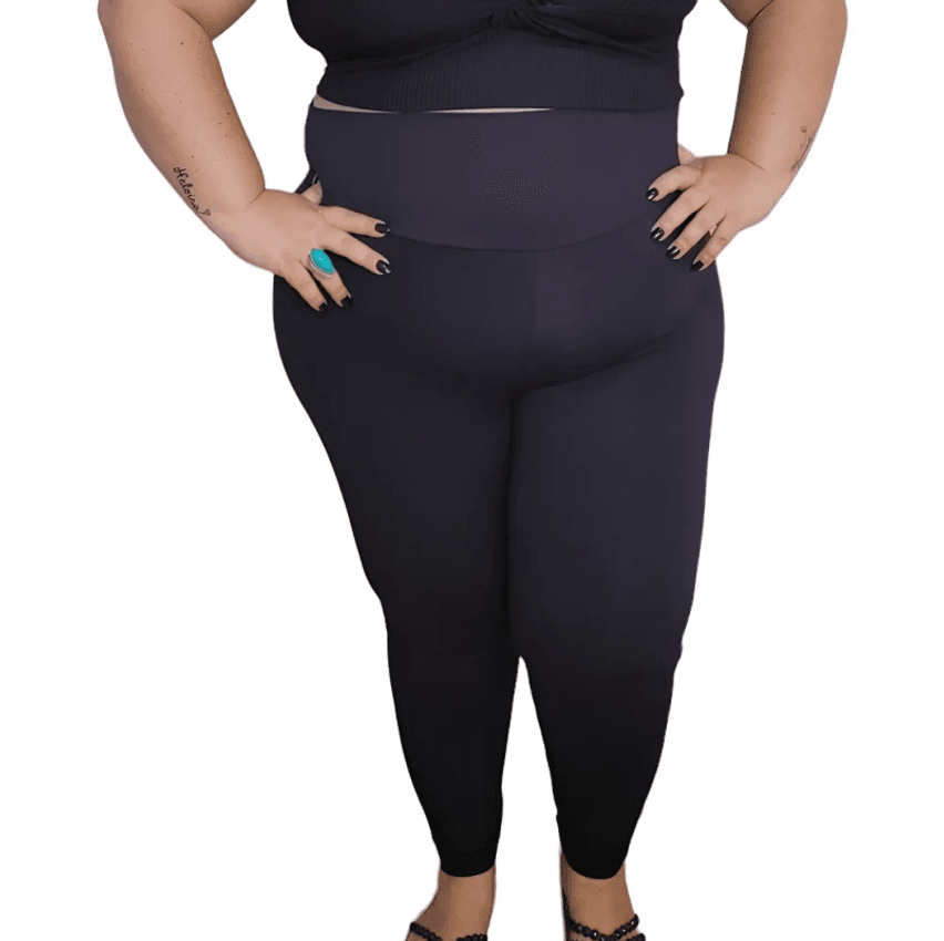 Calça Legging Fio Emana Tratamento De Lipedema Plus Size
