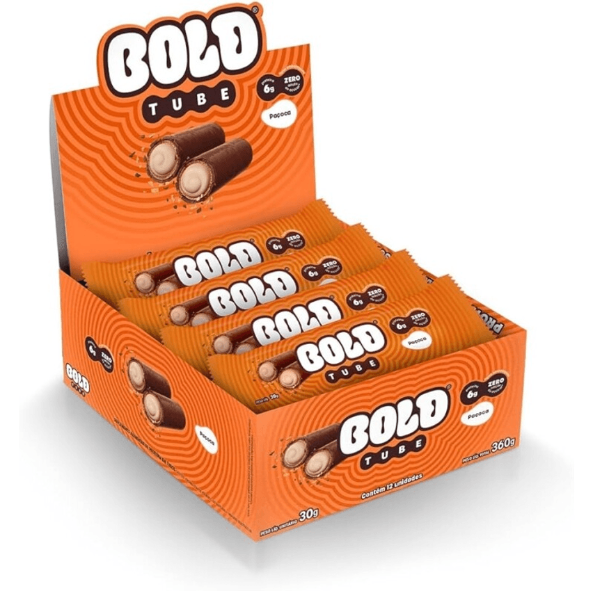 BOLD SNACKS Bold Tube Paçoca (Caixa 12 Unid.)