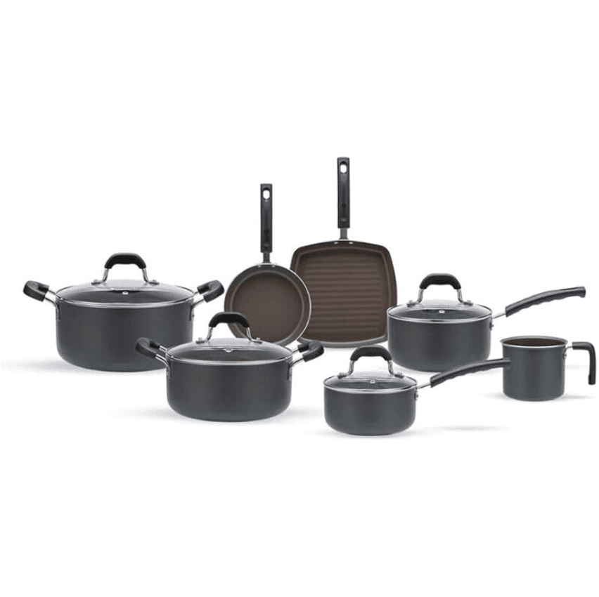 Brinox - Jogo de Panelas Antiaderente Ceramic Life 7 Peças Fine - Cinza
