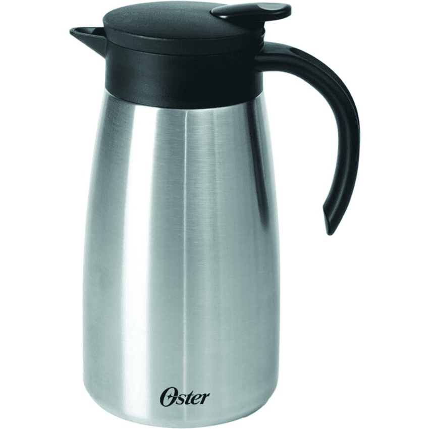 OSTER GARRAFA TÉRMICA EM AÇO INOX 1000ML CASSELBECK CORPO E CÁPSULA EM AÇO INOXIDÁVEL E TAMPA COM ALÇA EM BAQUE