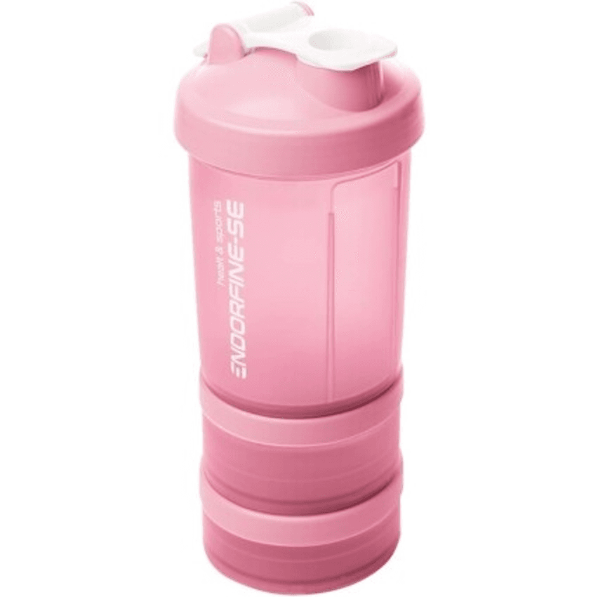 LYOR - Garrafa Shaker 3 em 1 de Plástico Performance Rosa 650ml