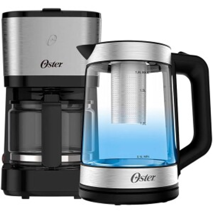 Kit Chaleira Elétrica Oster Tea e Cafeteira Inox Compacta - 220V