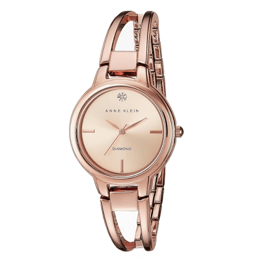 Anne Klein Relógio Feminino Genuíno Com Mostrador De Diamante