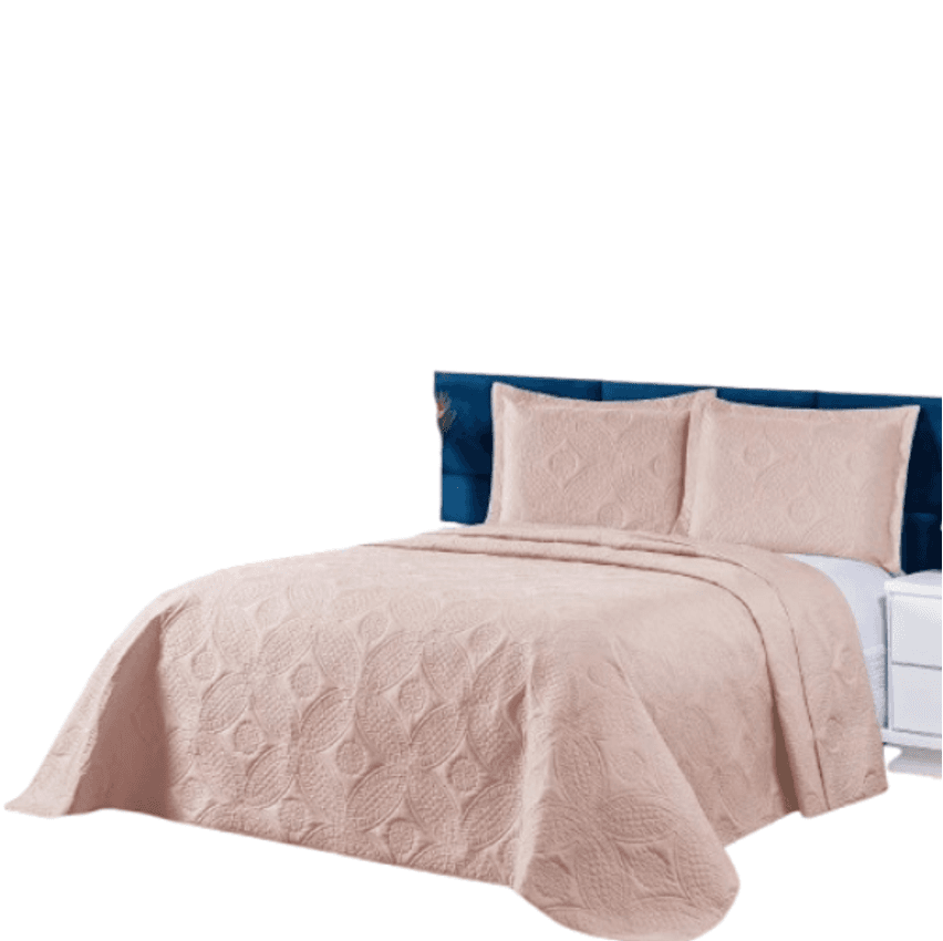 Kit Colcha Cobre Leito Para Cama Casal Queen  3pç Dupla Face