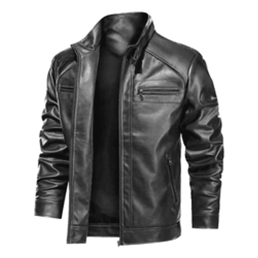 Jaqueta De Couro Masculino Slim