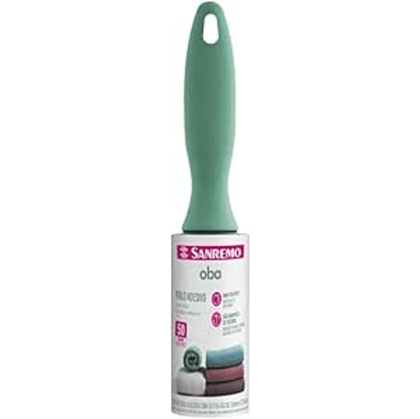 Sanremo - Rolo Adesivo de 50 folhas para Pelos e Poeira, Linha Oba