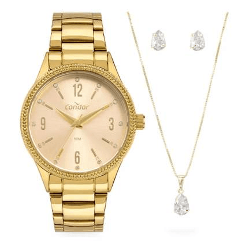 Kit Condor Feminino Elegante Dourado - Co2035nhj/k4j