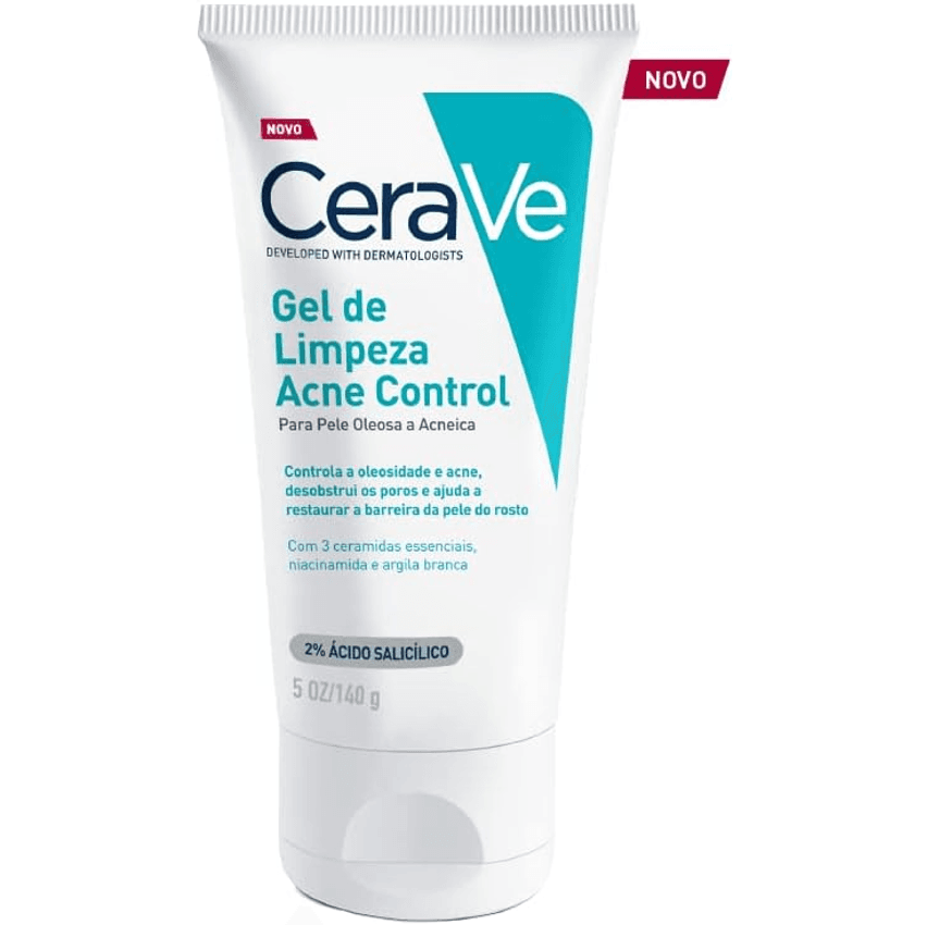 Cerave, Gel de Limpeza Acne Control com Niacinamida e Ácido Salicílico, 140g
