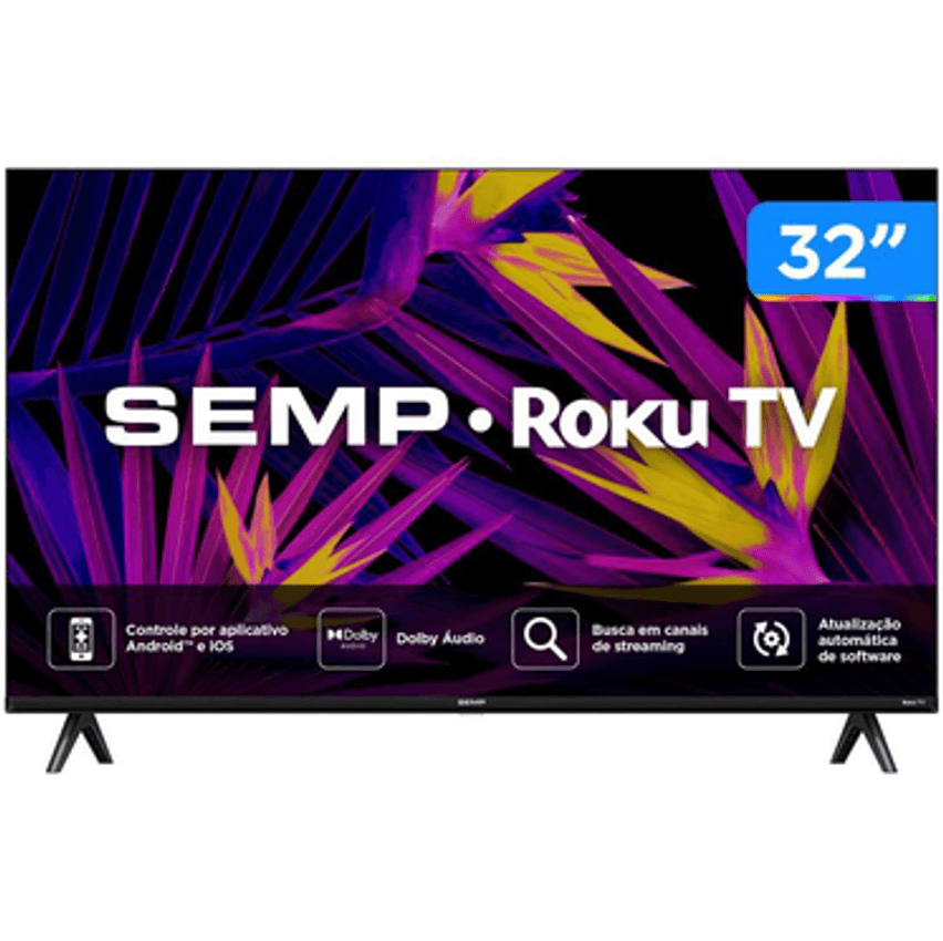Smart Tv 32" Hd Led Semp 32r6610 Wi-fi 3 Hdmi 1 Usb