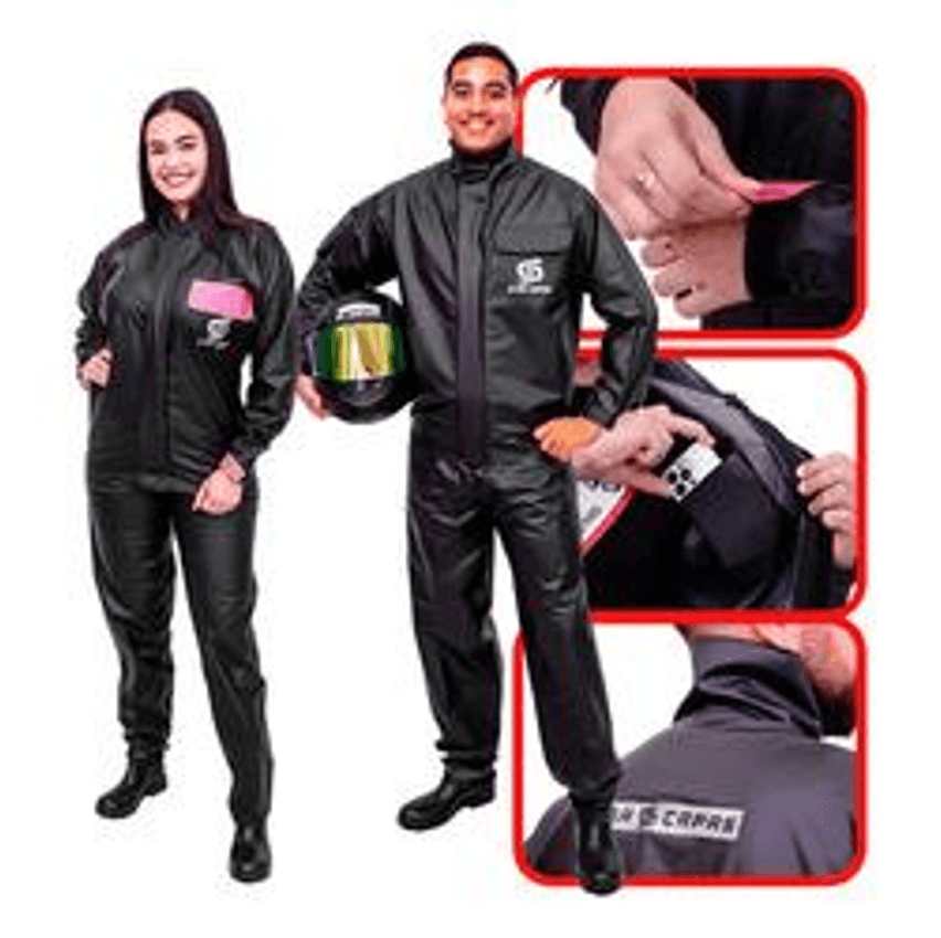 Capa De Chuva Motoqueiro Motoboy Moto Conjunto Impermeável