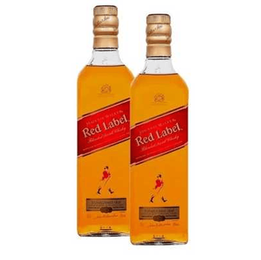 Kit Whisky Johnnie Walker Red Label 750ml com 2 unidades