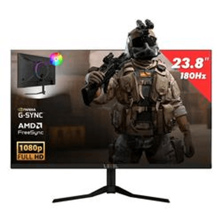 Monitor Gamer 23,8  Level 1ms 180hz Eled Ips Fhd Luz Led Rgb