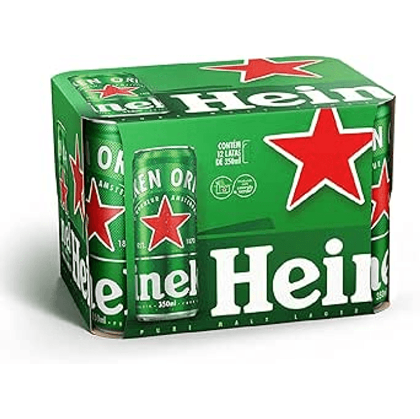 Heineken Cerveja Pilsen, Lata 350ml, Pack 12 Unidades