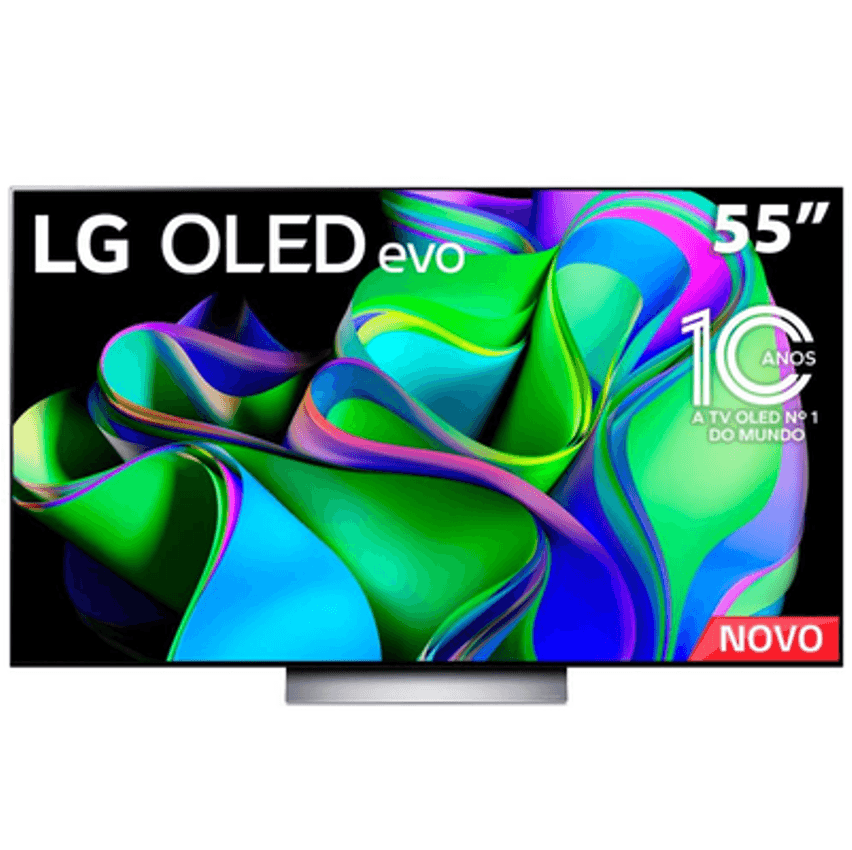Smart TV 55" LG OLED 4K OLED55C3PSA com processador ThinQ AI, WebOS 23, FreeSync, AI Picture Pro e Alexa Built-in