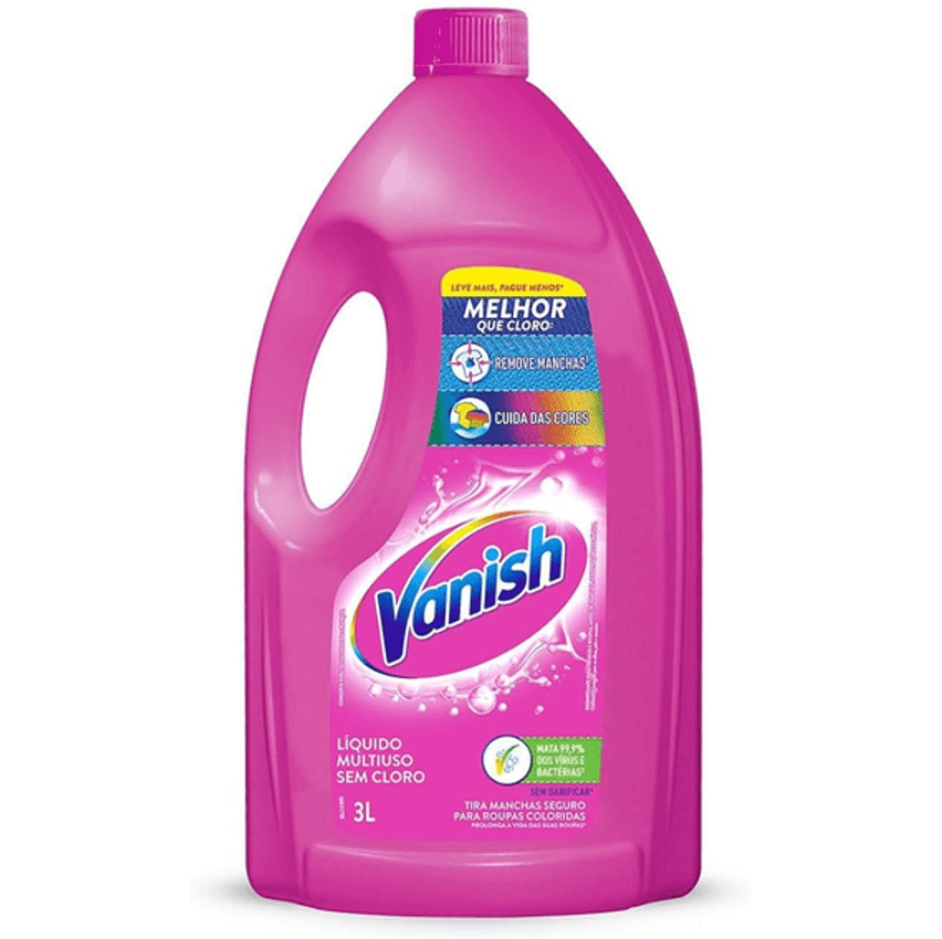 Vanish Tira Manchas Líquido Multiuso 3l Para Roupas Coloridas